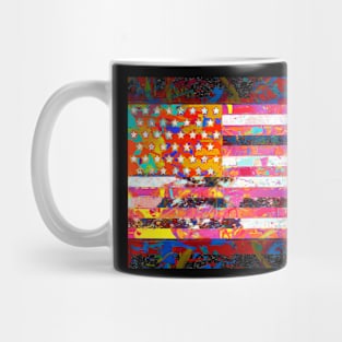 US Flag Painted Mug